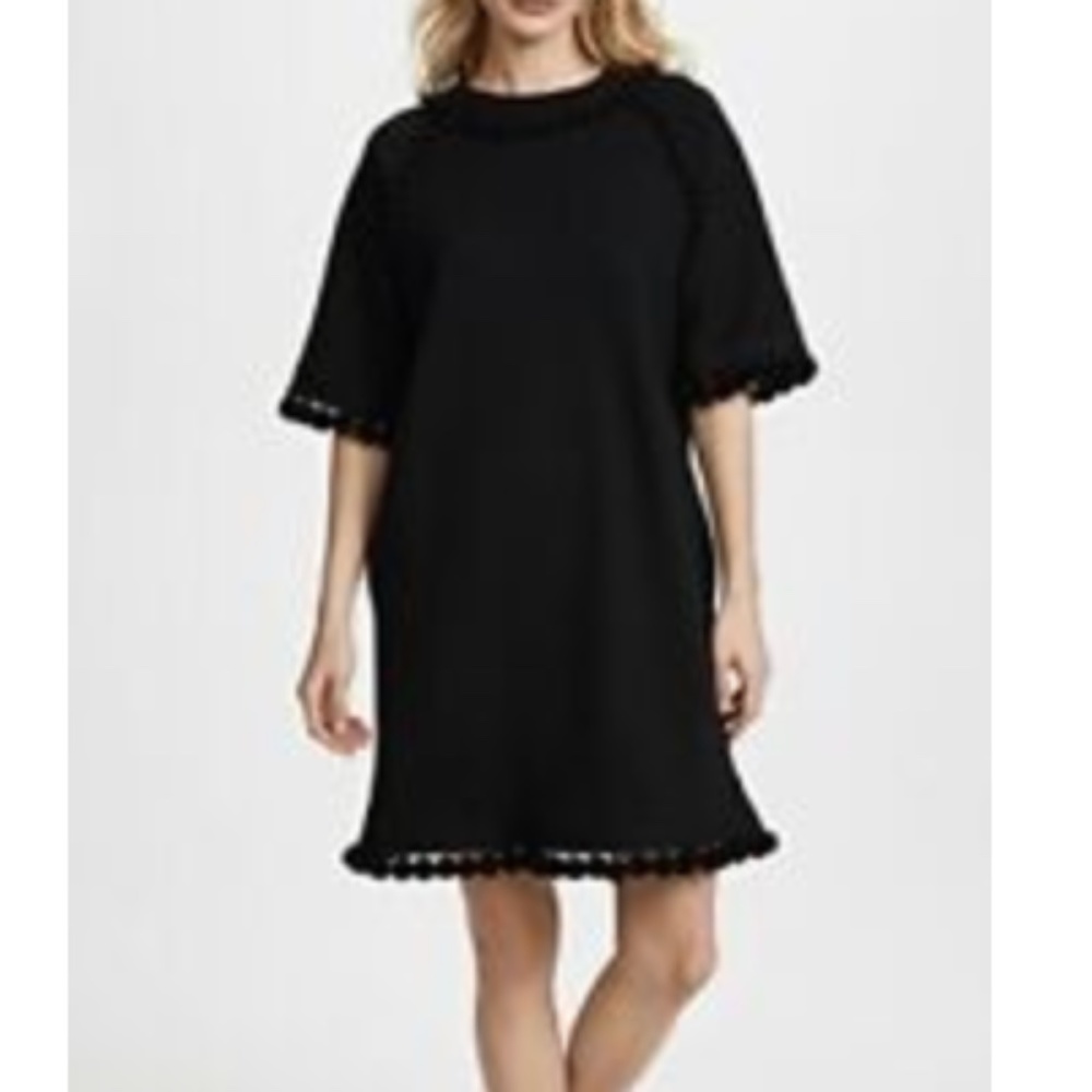 Marc Jacobs Sweatshirt Dress with Pompoms - black size XS